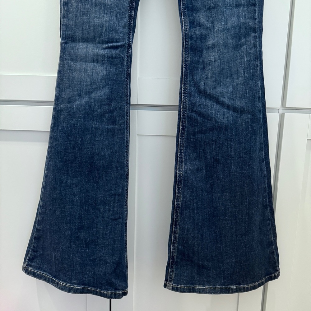 Ariat REAL Denim Perfect Rise Flare Jeans Paulina Florida Boho Western Cowgirl! - Picture 9 of 16